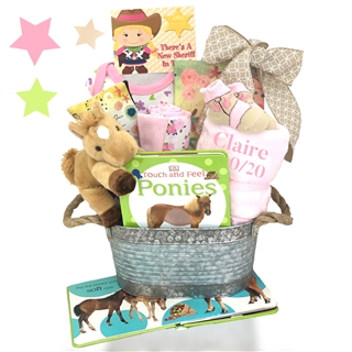 Cowgirl Baby Gift Basket